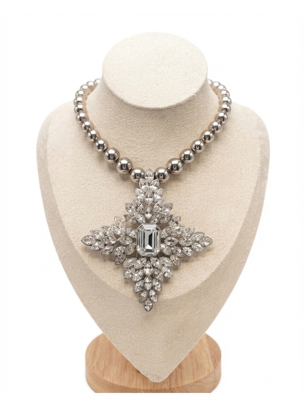 Vintage Kenneth Lane Cruciform Star Brooch Pendant w/ Monet